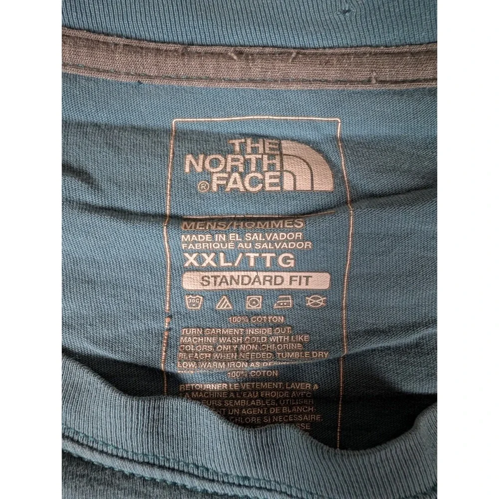The North Face Mens Long Sleeve Graphic T-Shirt Blue Standard Fit Cotton XXL
